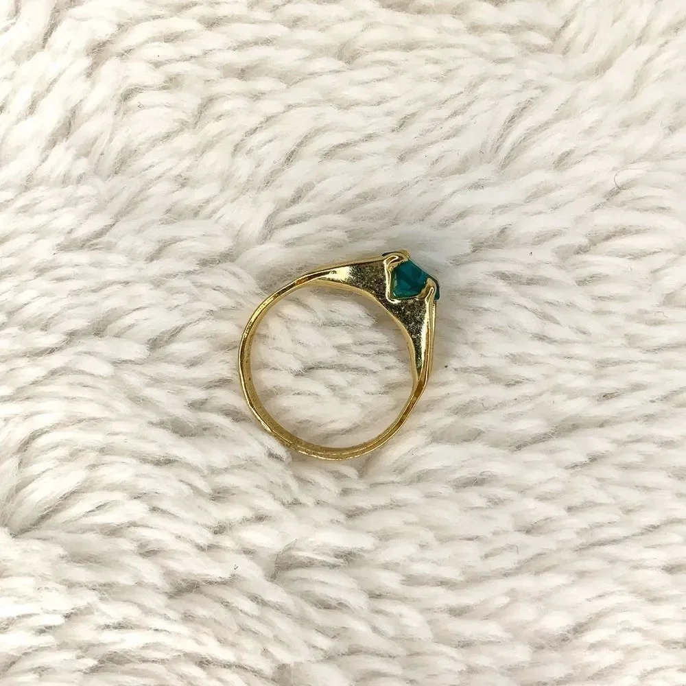 18kt electroplated gold ring - Picture 2 of 4